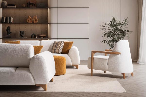 Luxe 3 + 2 + 1 Seater Sofa Set & Accent Chair - Image 13