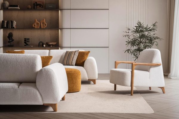 Luxe 3 + 2 + 1 Seater Sofa Set & Accent Chair - Image 14