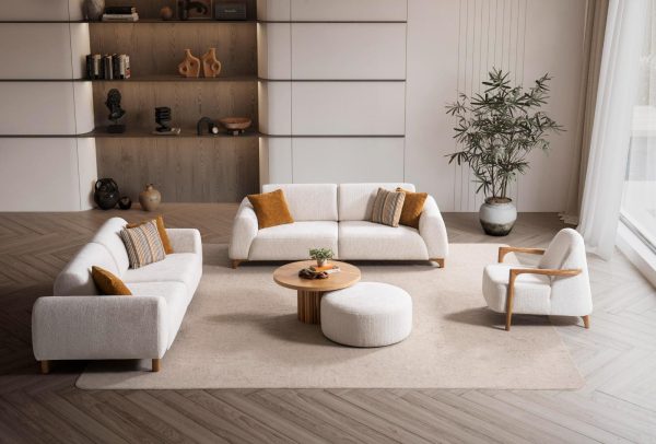 Luxe 3 + 2 + 1 Seater Sofa Set & Accent Chair - Image 3