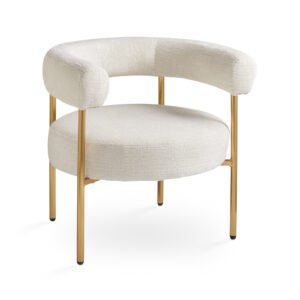 Valorie Accent Chair: Ivory Linen