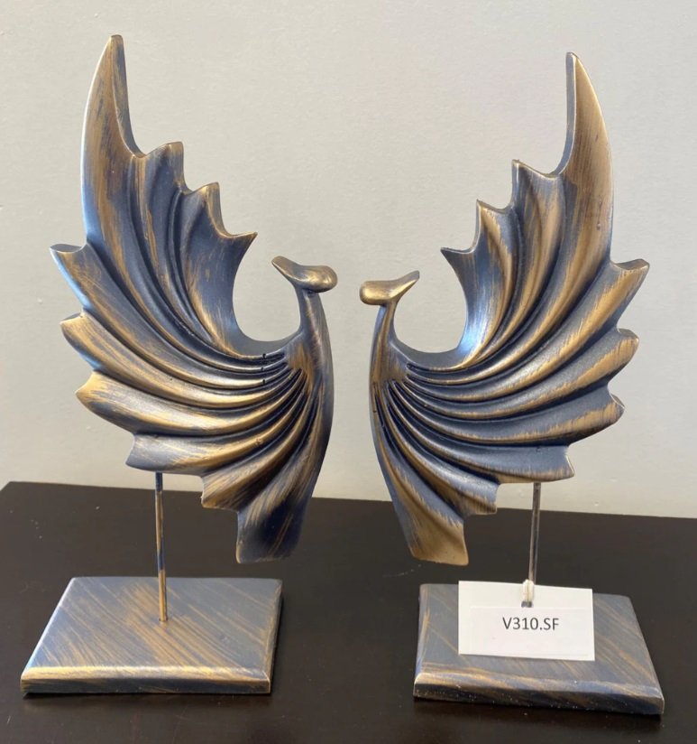 Majestic Dual Birds Sculpture - Set of 2 - Image 2