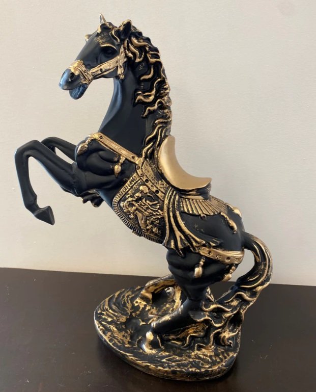 Regal Roman Horse Sculpture - Image 3