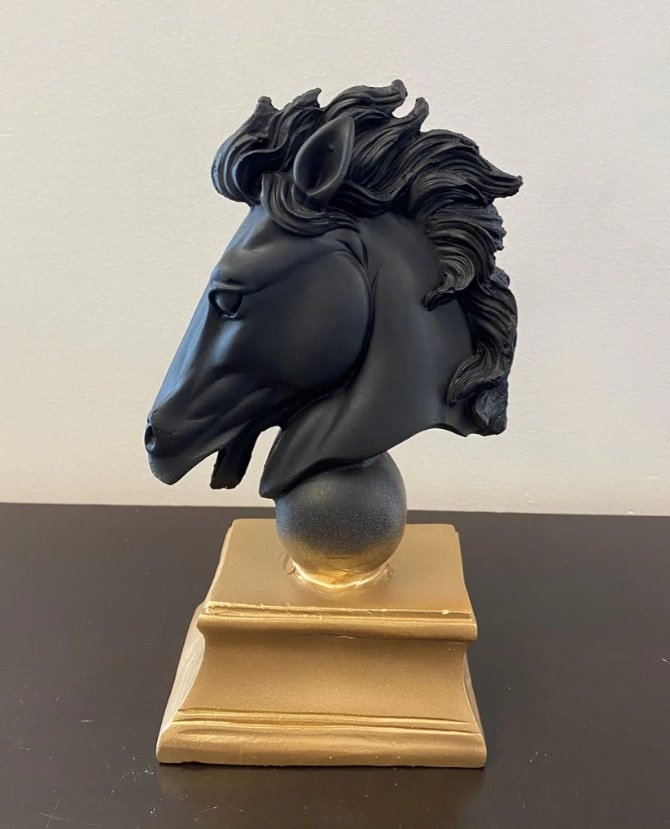 Horse Head Sphere Sculpture - Image 4