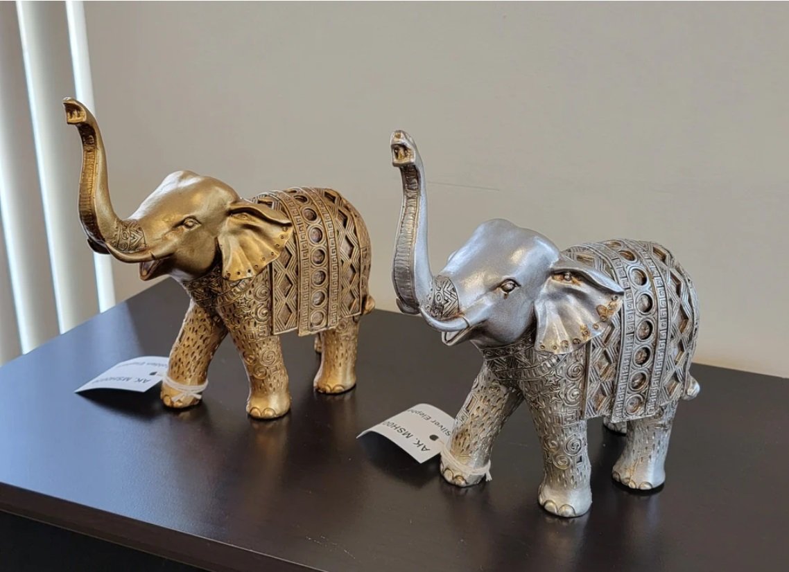 Decorative Elephant Tabletop Sculpture - Image 2