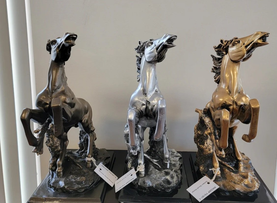 Rearing Horse Tabletop Sculpture - Image 3