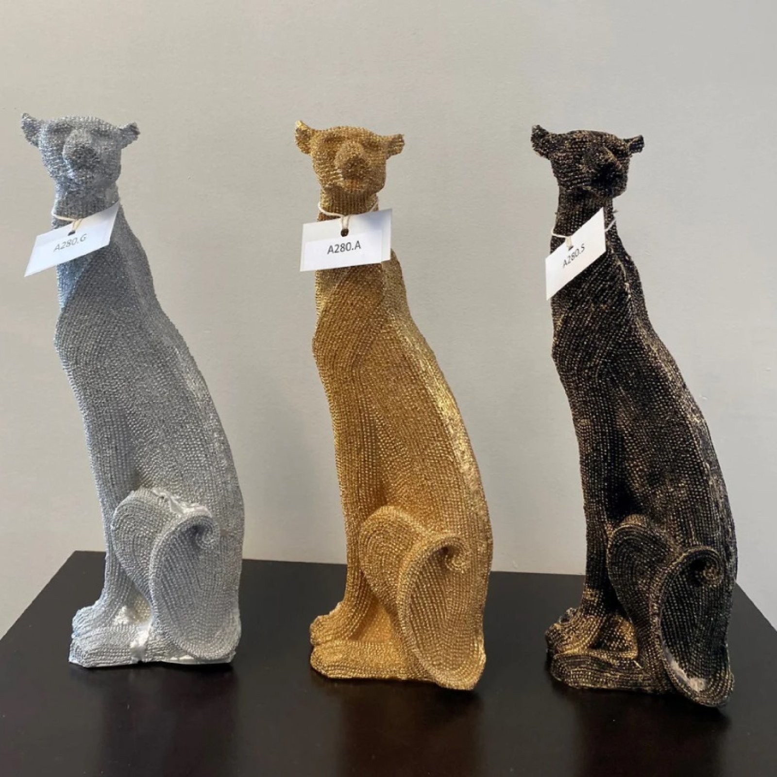 Designer Big Cat Tabletop Sculpture