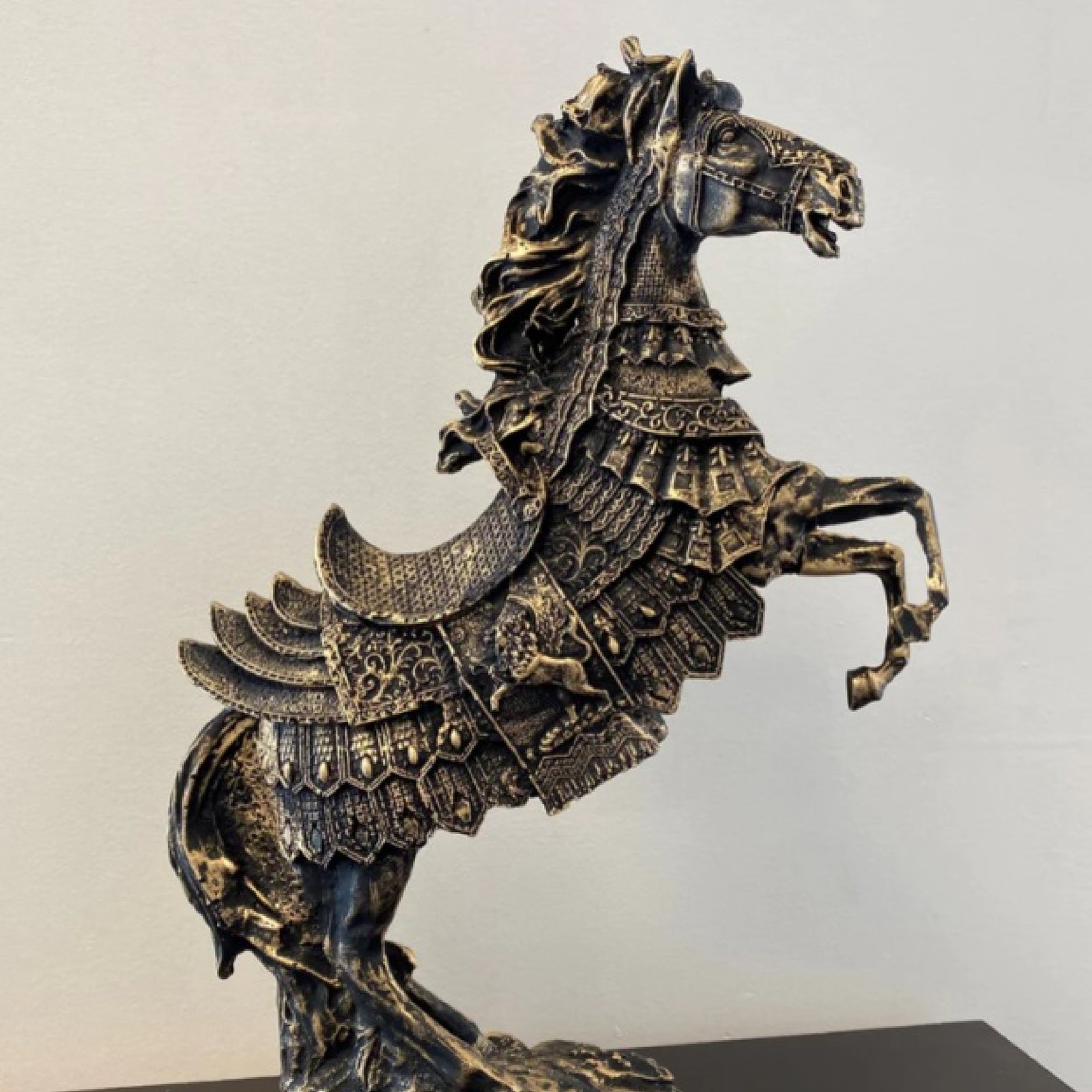 Intricately Adorned Horse Sculpture