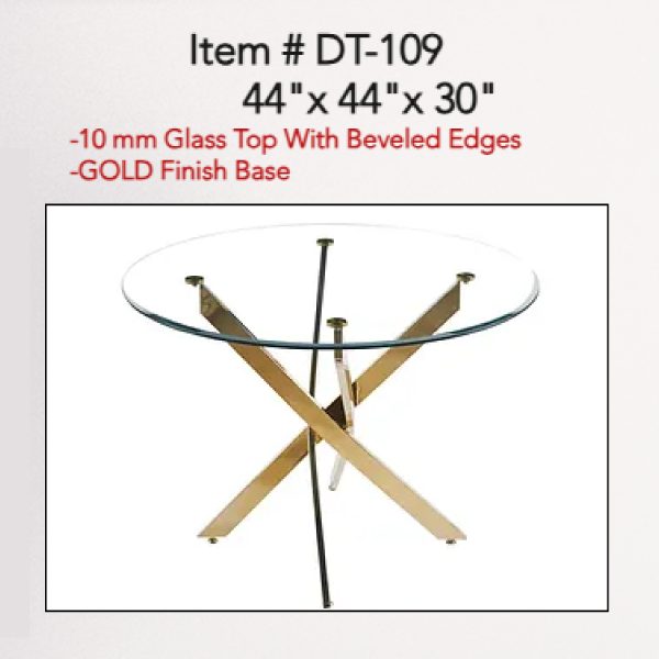 Passenger Pigeon 40" Glass Dining Table