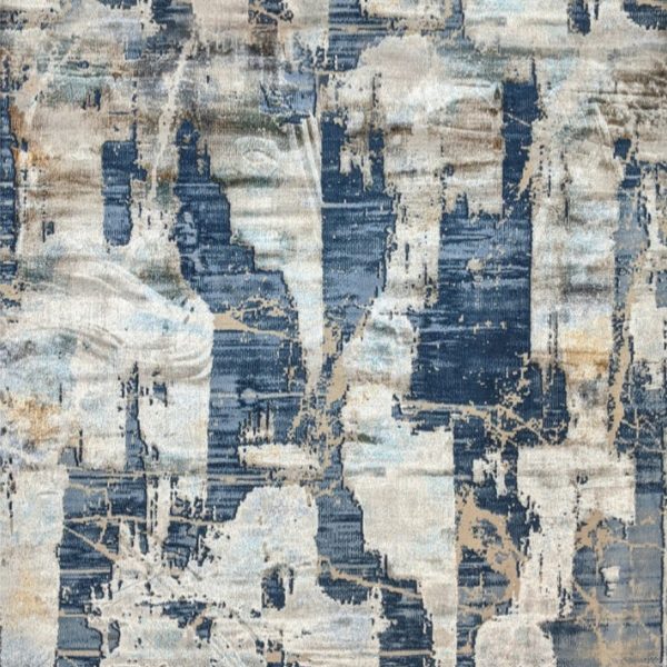 Emojy 17203 Blue Cream Turkish Area Rug Stylish & Modern