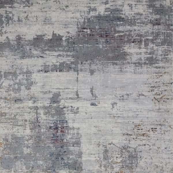LaDome White Lilac Elegant Floral Area Rug
