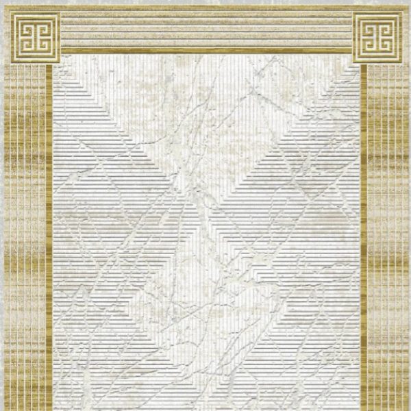 Louver Yellow Contemporary Area Rug