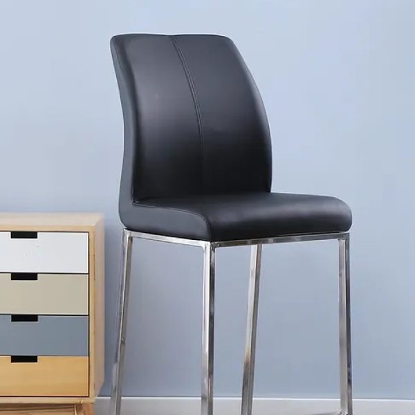Ron Faux Leather Bar Stool – Adjustable Seat