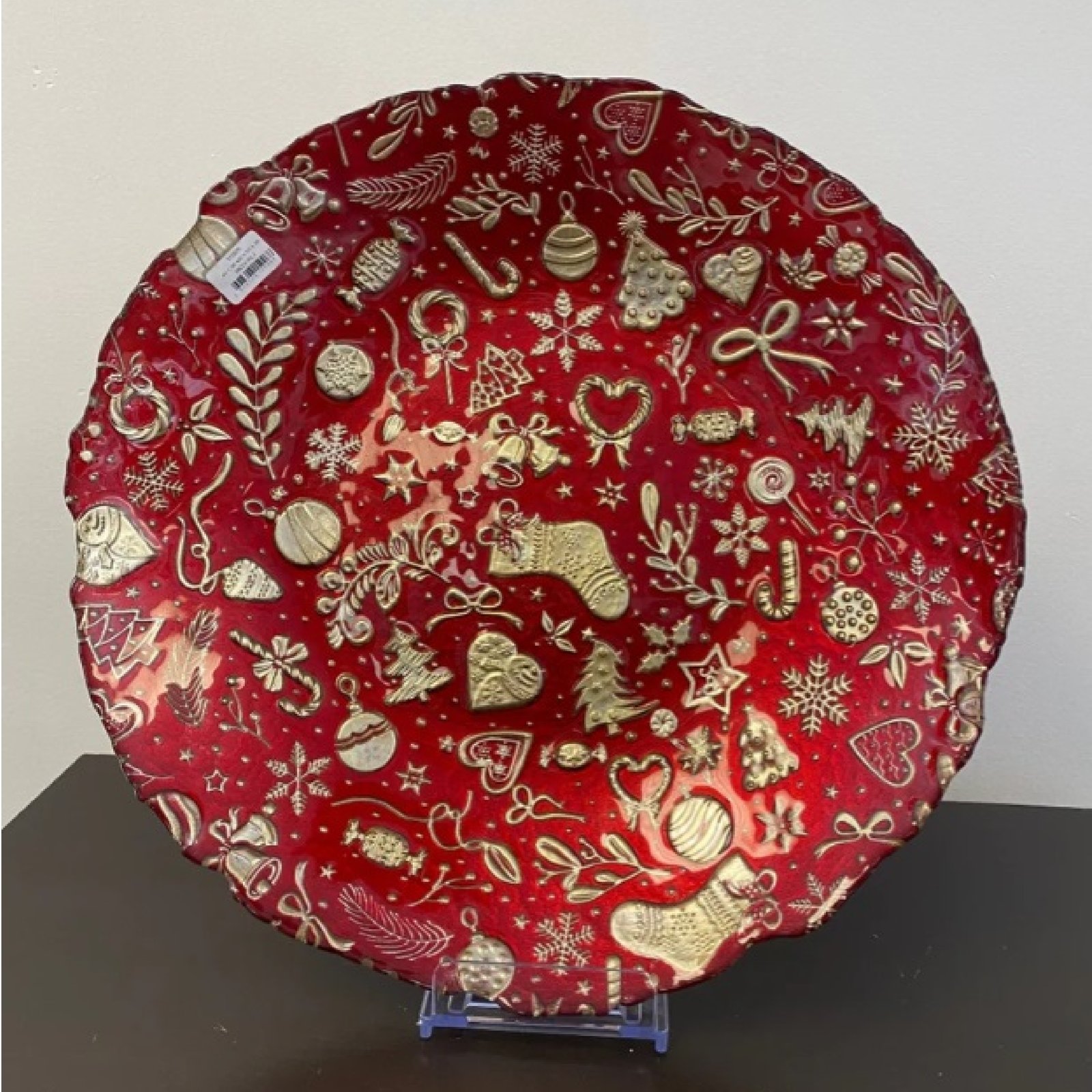 Festive Royelia Red Christmas Plate