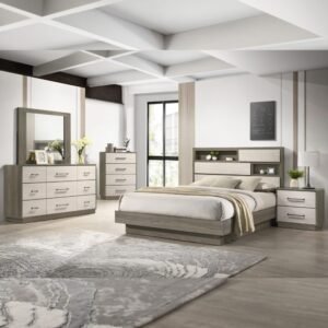 Alya Queen 8-Piece Bedroom Set – Natural / White Wash