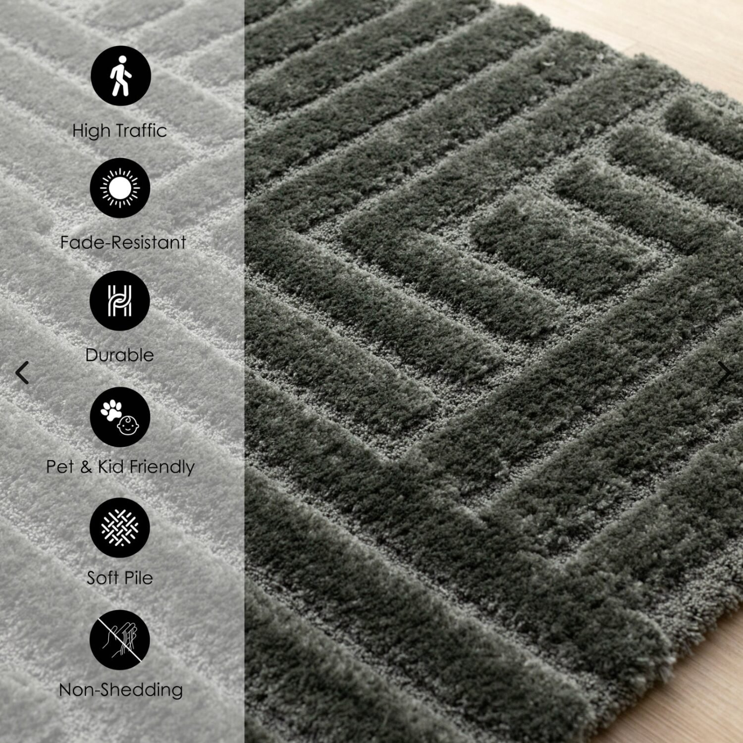 Kalora Luxe 13005-4373 Polyester Area Rug