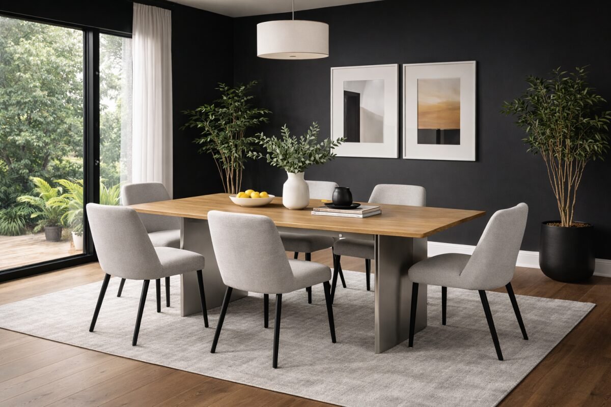 Buy Oak Dining Table with Metal Legs | Infinity Furniture Mississauga