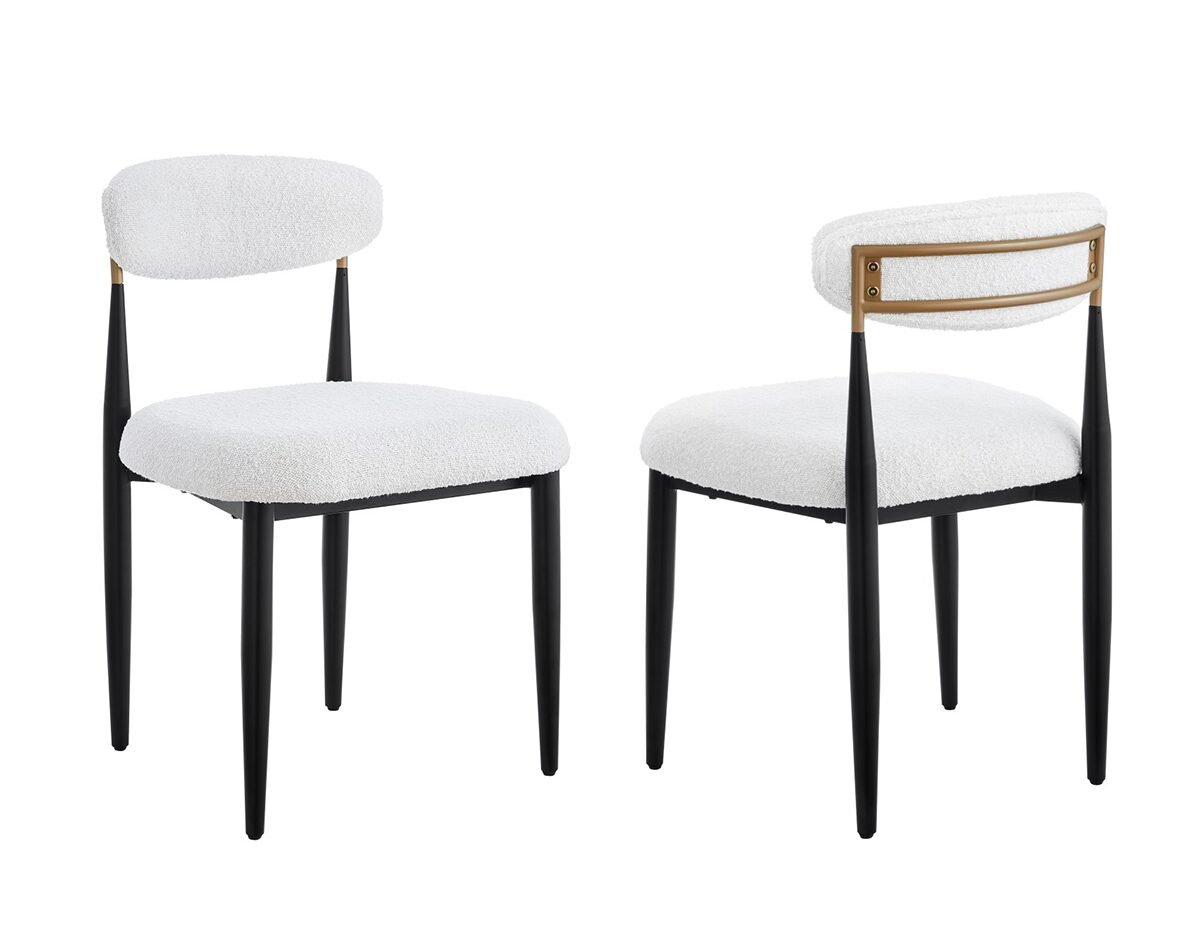Modern Dining Chair – Black / White - Image 2