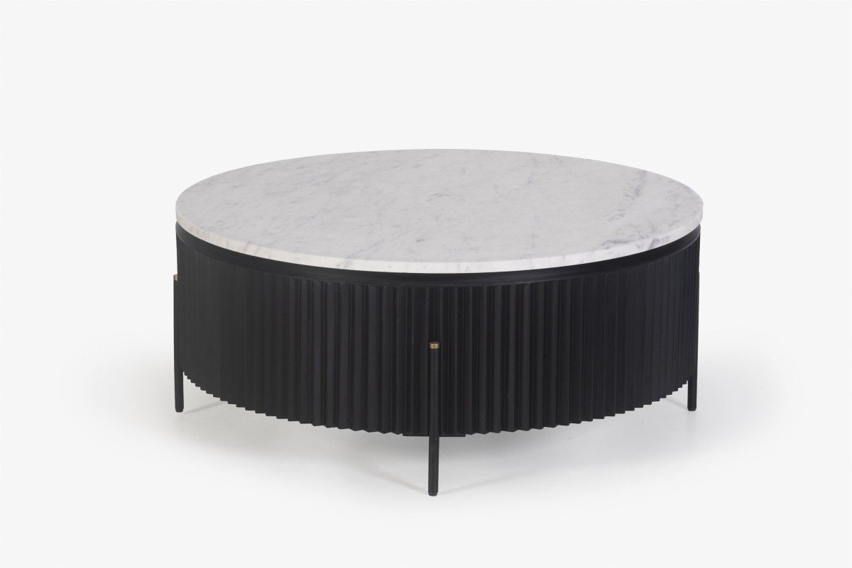 Buy Black Marble Coffee Table Wood Base | Infinity Furniture Mississauga