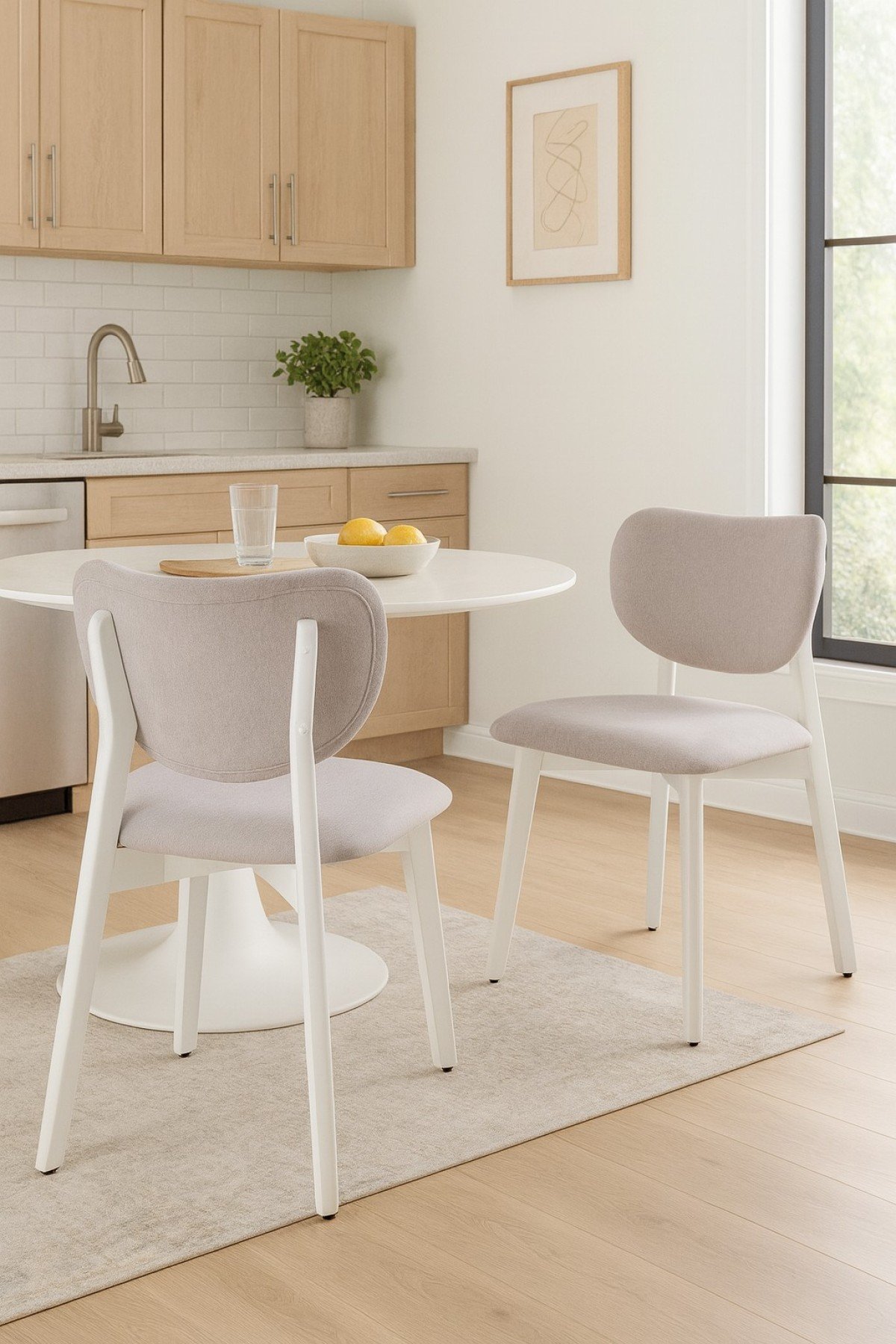 Modern Dining Chair – Cream - Image 7