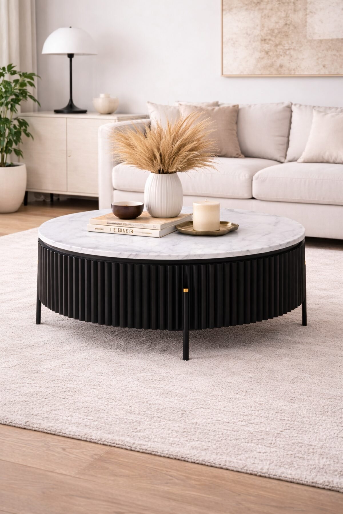 Buy Black Marble Coffee Table Wood Base | Infinity Furniture Mississauga