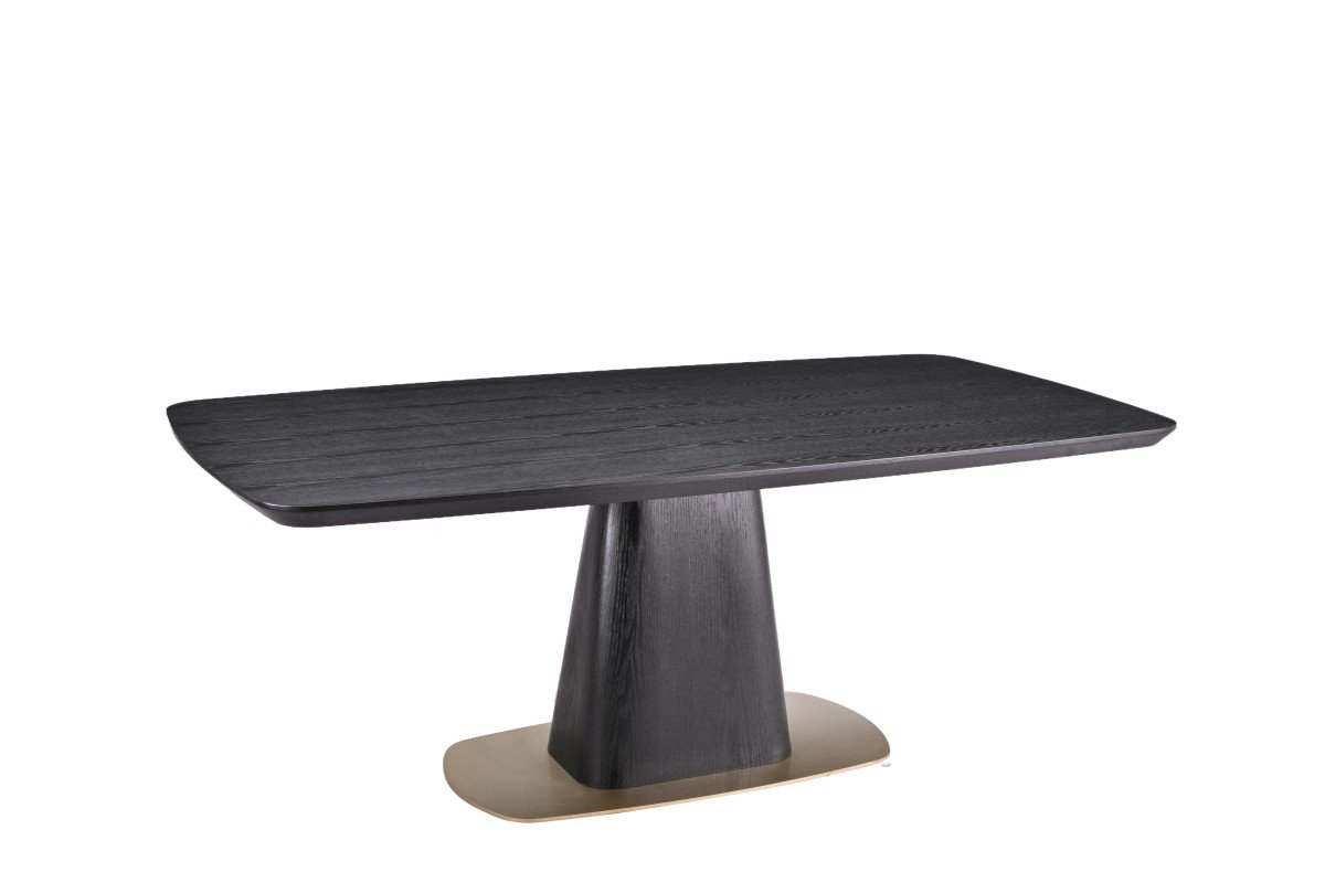 Buy Black Modern Dining Table with Gold Base | Infinity Furniture Mississauga