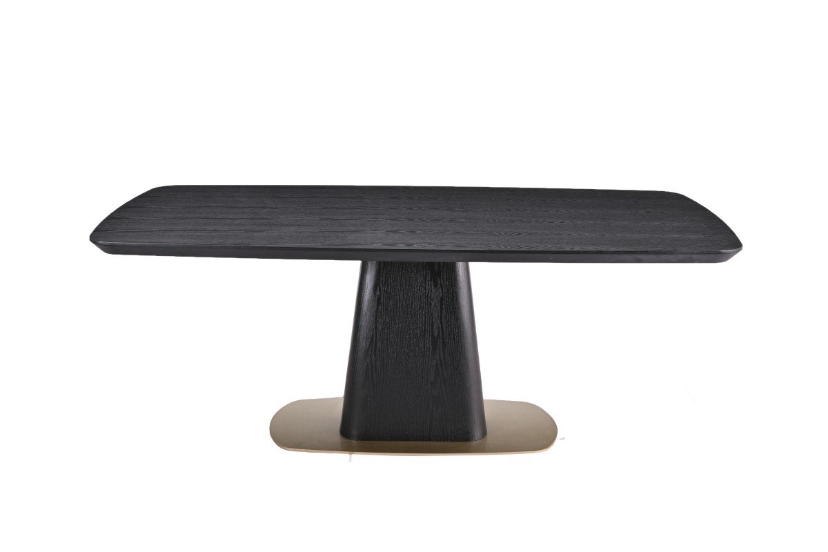 Buy Black Modern Dining Table with Gold Base | Infinity Furniture Mississauga