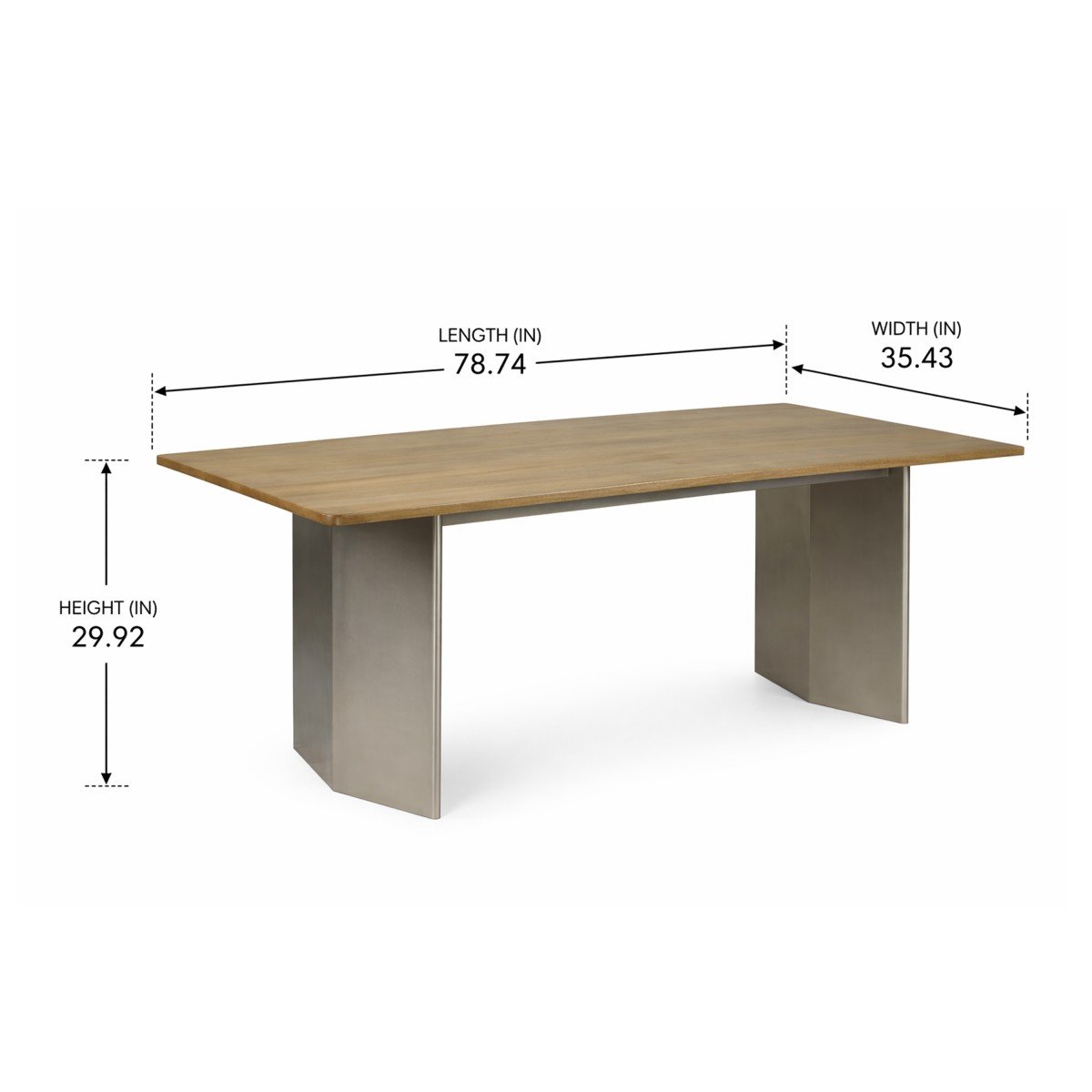 Buy Oak Dining Table with Metal Legs | Infinity Furniture Mississauga