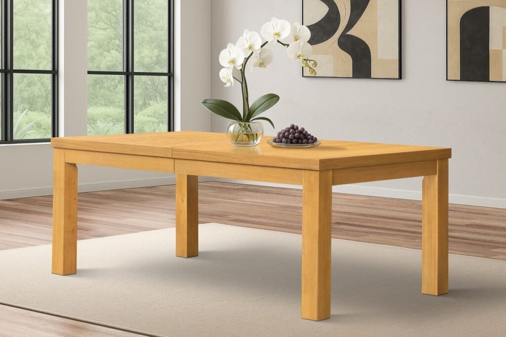 Buy Extendable Natural Oak Dining Table 95" | Infinity Furniture Mississauga