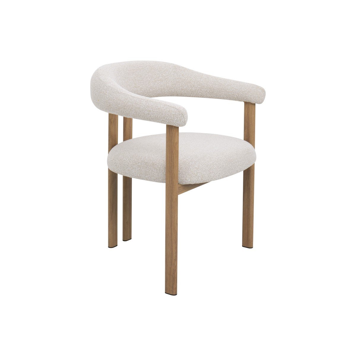 Dining Chair Oak Beige Bouclé | Infinity Furniture Mississauga