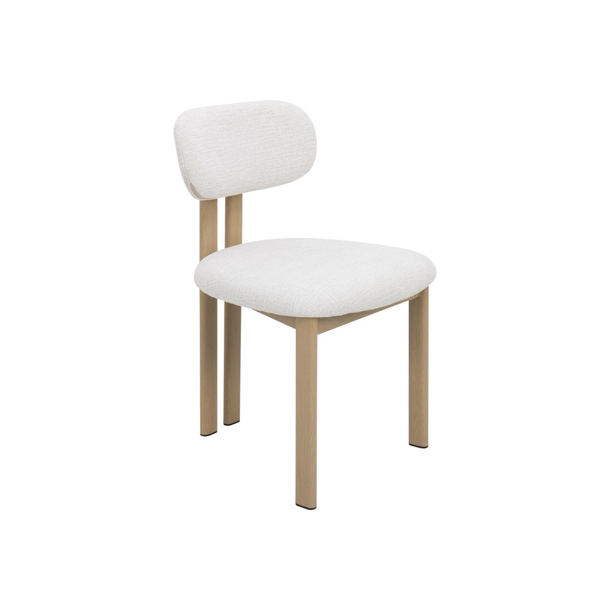 Dining Chair – Oak / Ivory Bouclé - Image 3