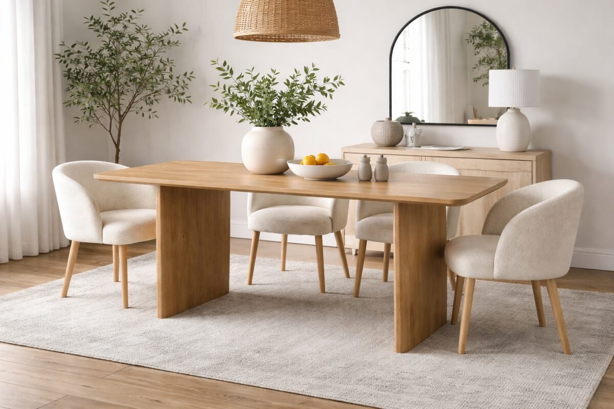Buy White Wash Dining Table Solid Wood | Infinity Furniture Mississauga