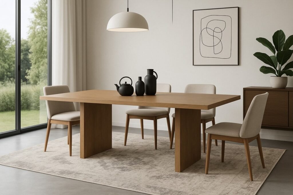 Buy Natural Oak Dining Table 84 Inch | Infinity Furniture Mississauga