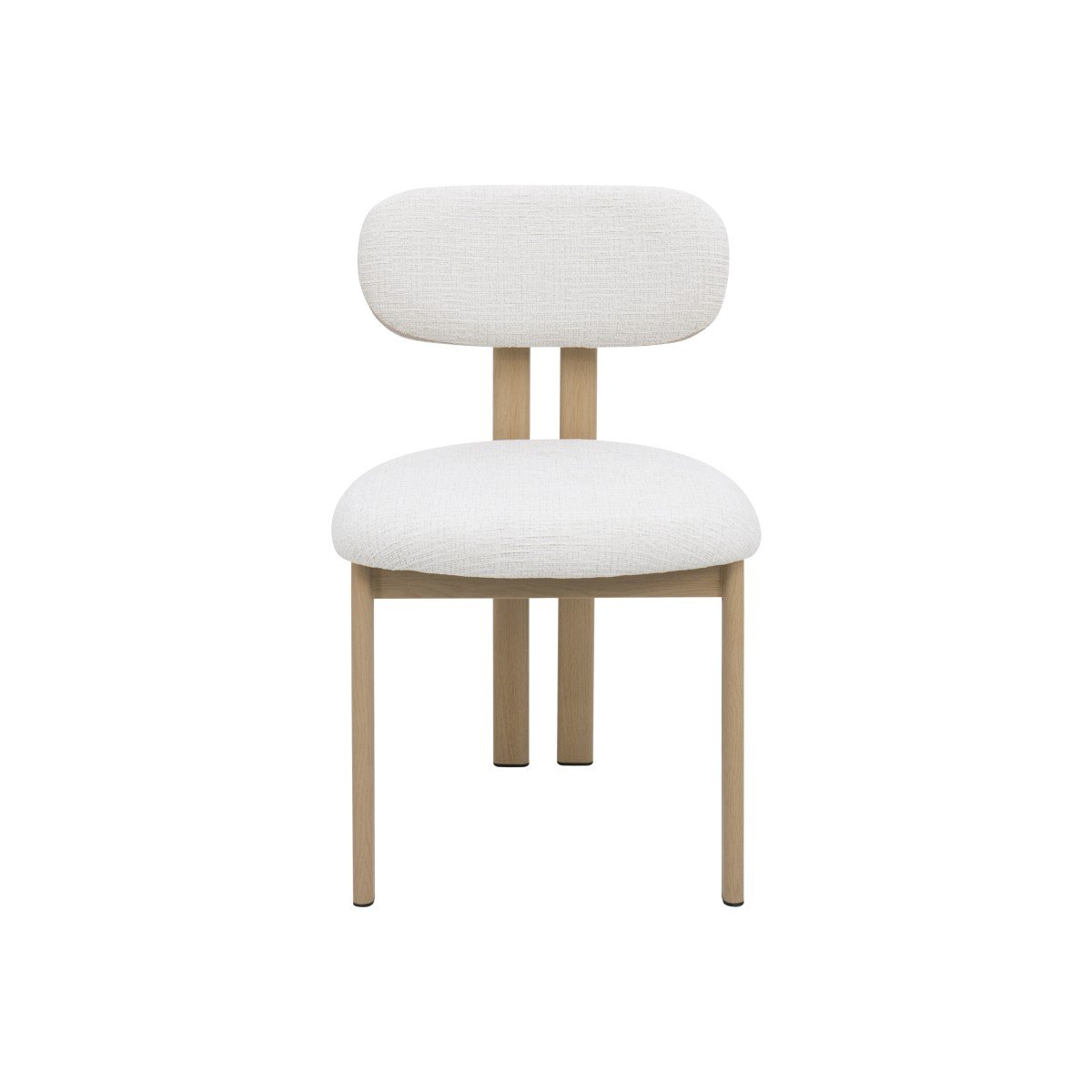 Dining Chair – Oak / Ivory Bouclé - Image 4