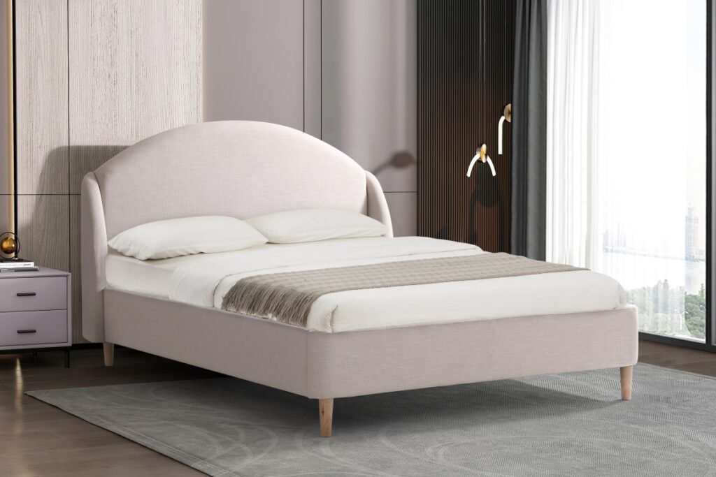 Buy Beige Platform Bed from Infinity Furniture Mississauga