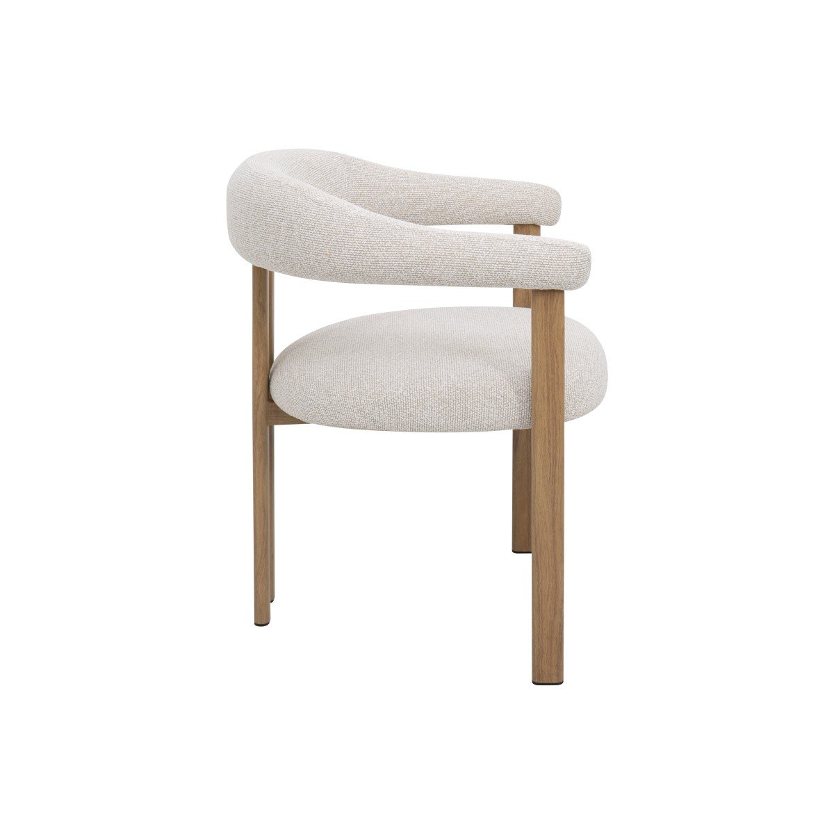 Dining Chair Oak Beige Bouclé | Infinity Furniture Mississauga