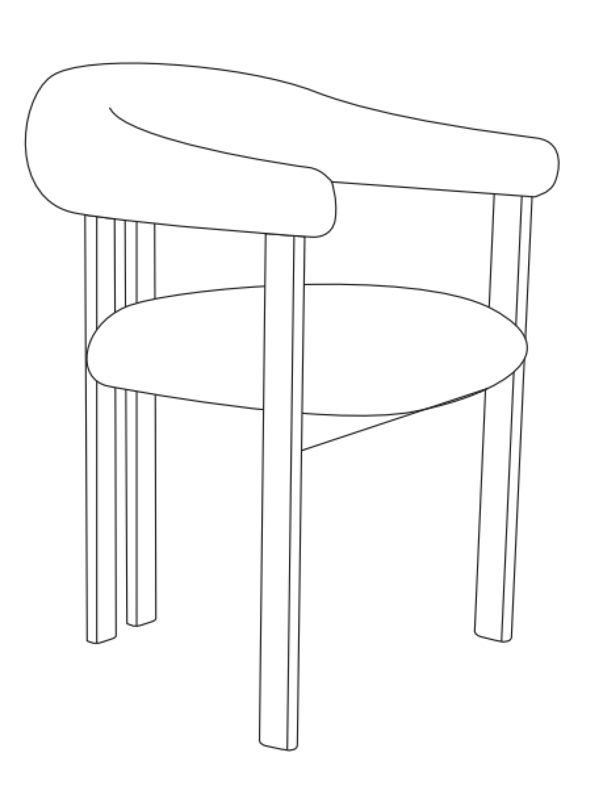 Dining Chair Oak Beige Bouclé | Infinity Furniture Mississauga