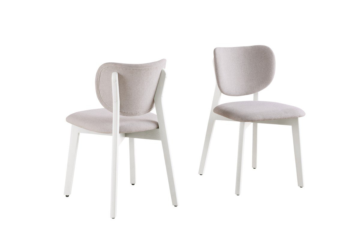 Modern Dining Chair – Cream - Image 2