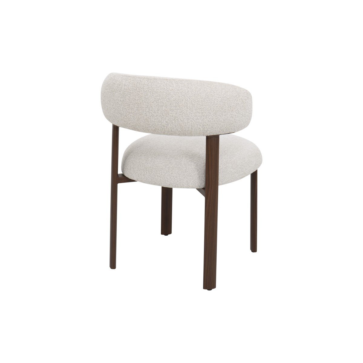 Dining Chair – Walnut / Beige Bouclé - Image 4