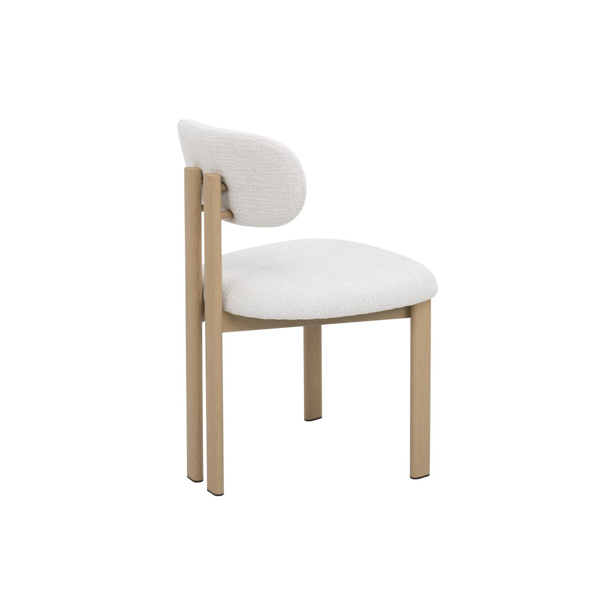 Dining Chair – Oak / Ivory Bouclé - Image 6
