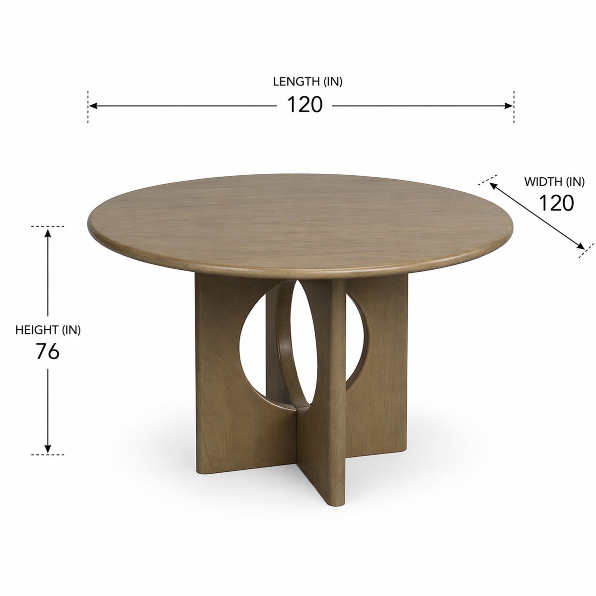 Buy Large Round Natural Oak Dining Table | Infinity Furniture Mississauga
