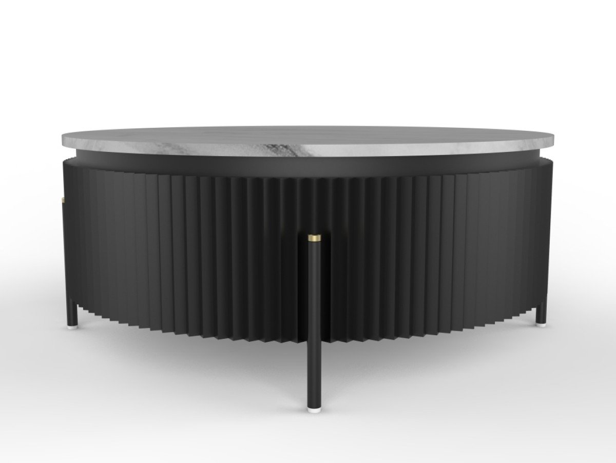 Buy Black Marble Coffee Table Wood Base | Infinity Furniture Mississauga