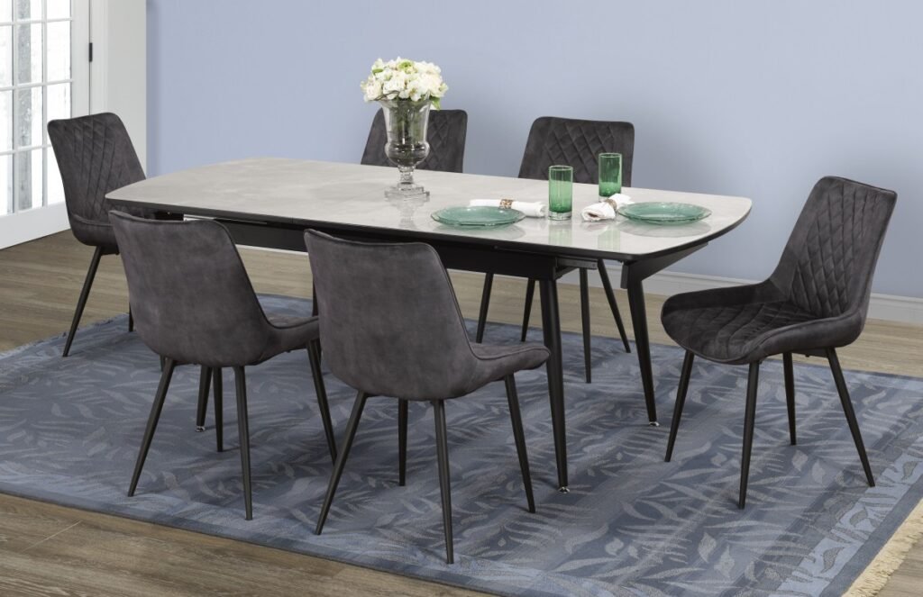 Buy Extendable Dark Grey Dining Table | Infinity Furniture Mississauga
