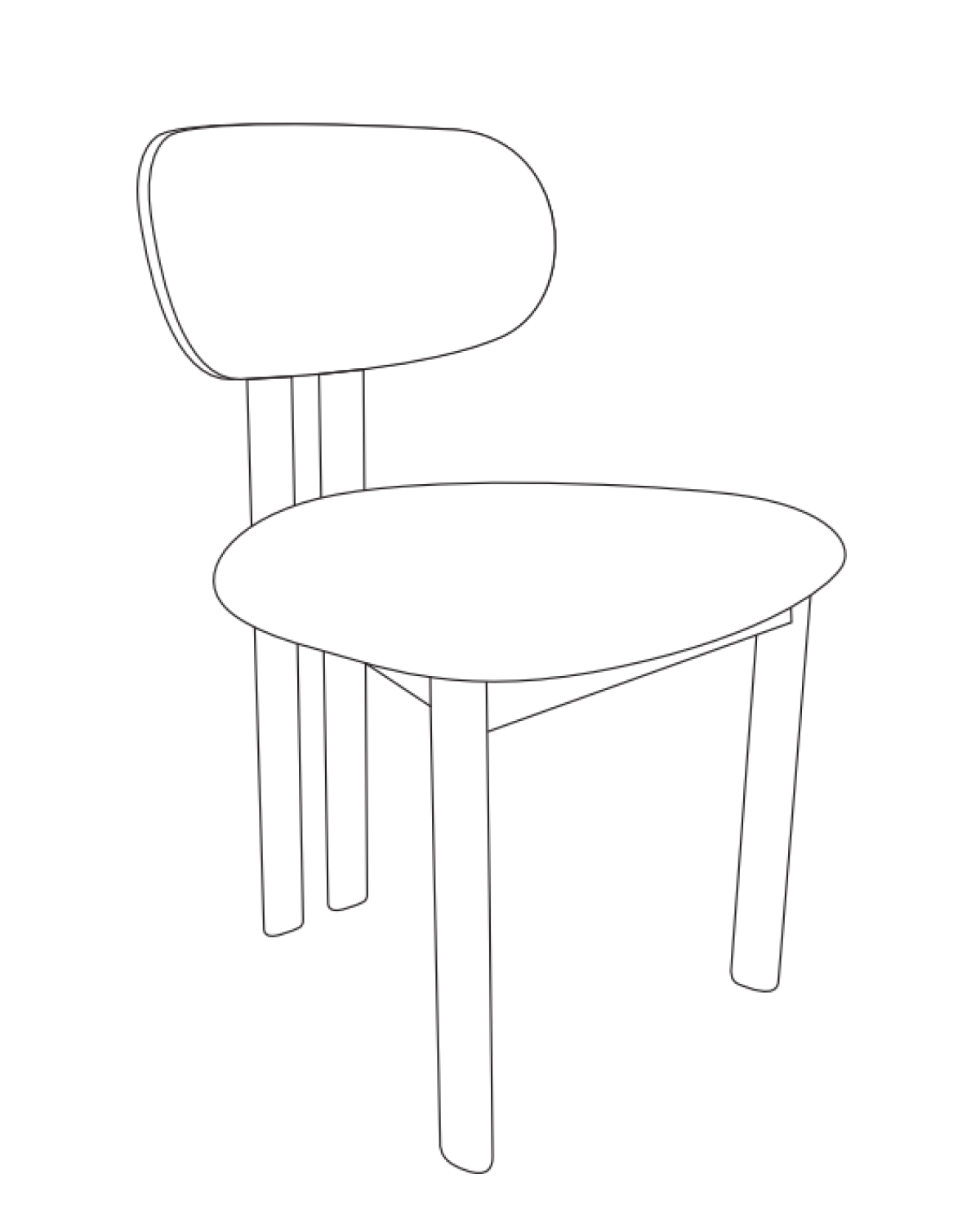 Dining Chair – Oak / Ivory Bouclé - Image 8