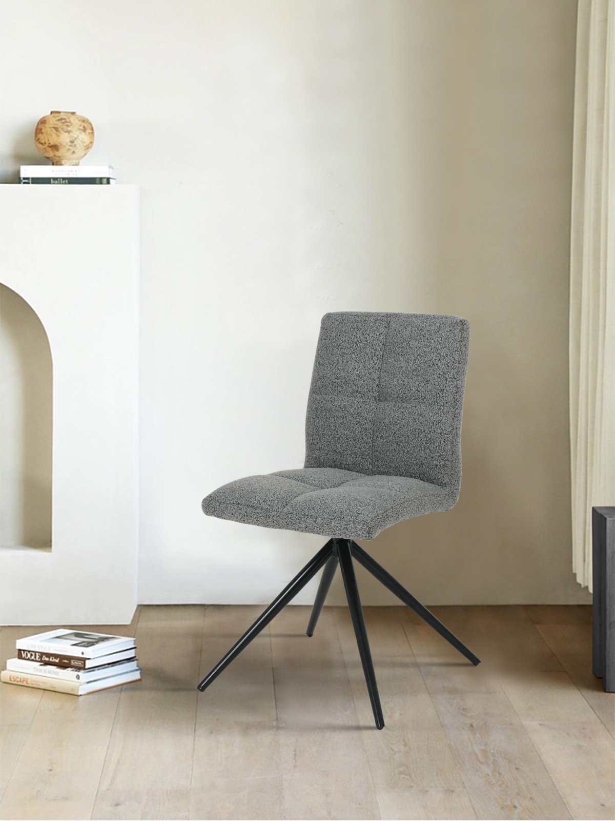 Ethal Dining Chair - White & Dark Grey