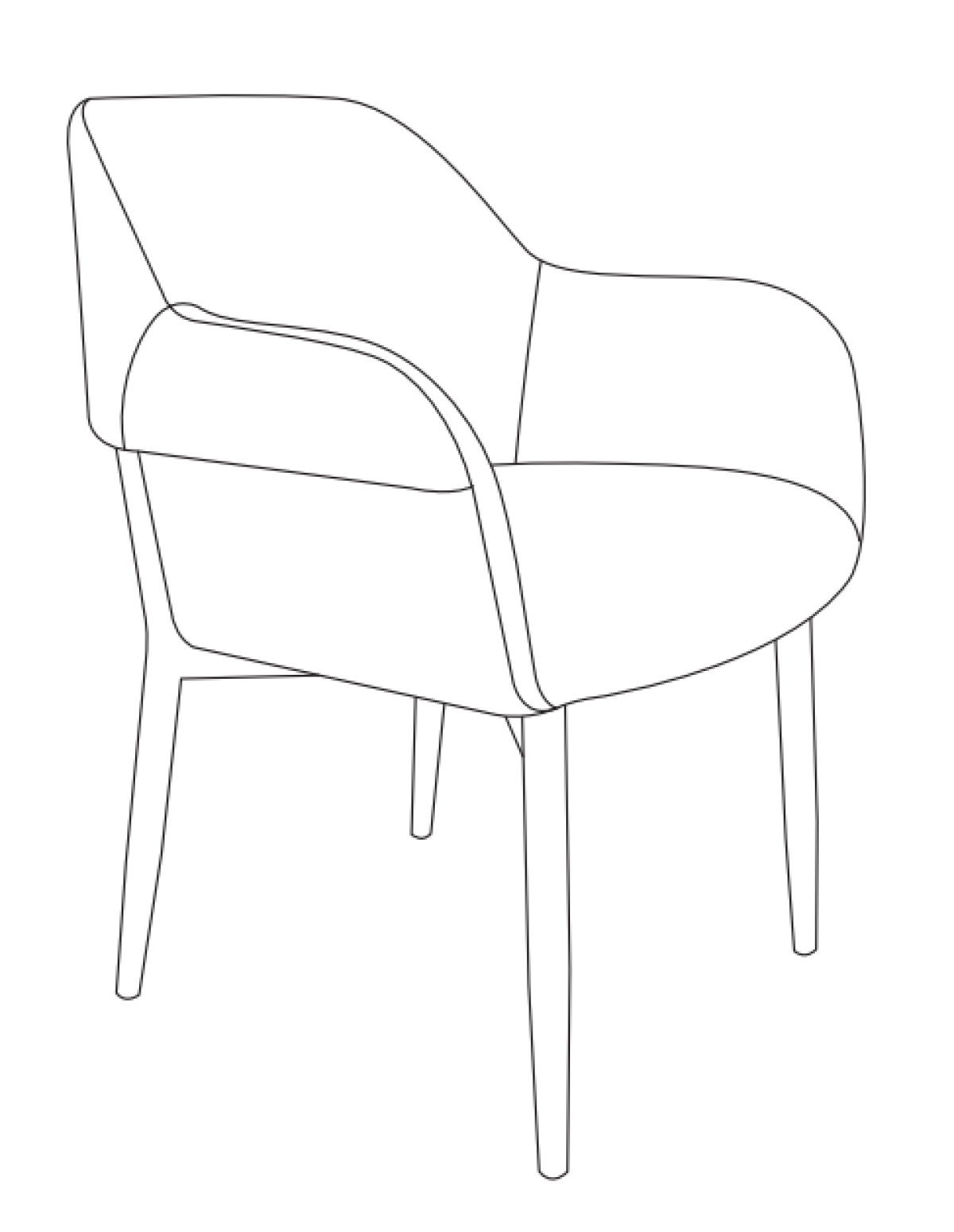 Dining Chair – Walnut / Beige Bouclé - Image 8
