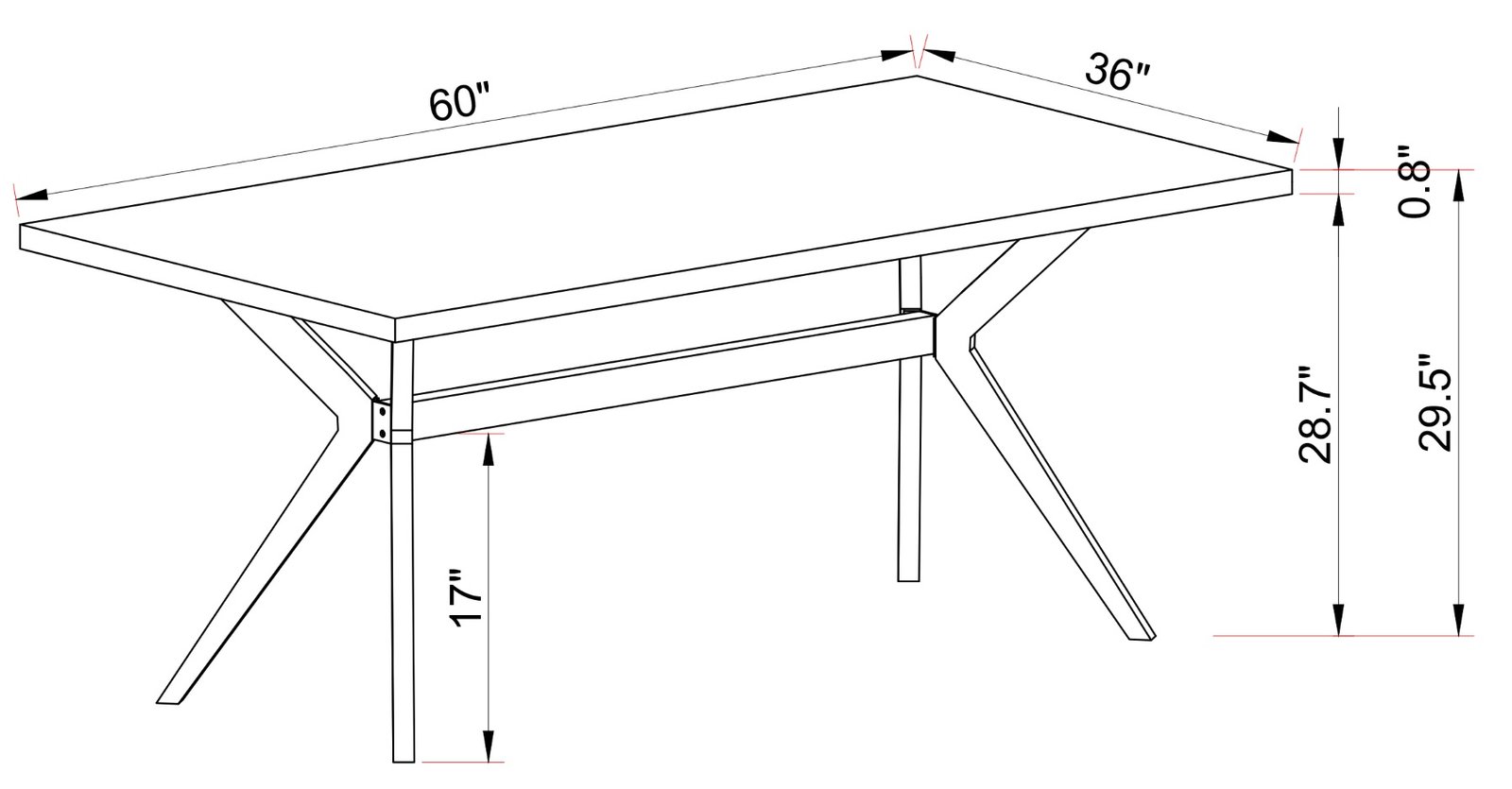 Buy Rustic Oak Dining Table 60" | Infinity Furniture Mississauga