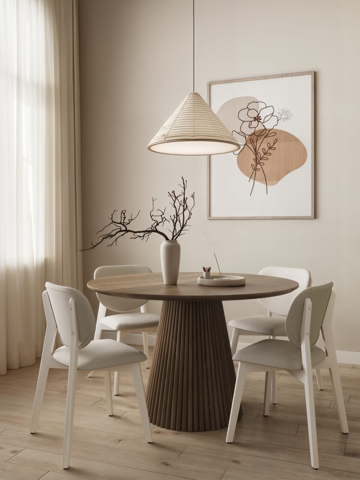 Modern Dining Chair – Cream - Image 5