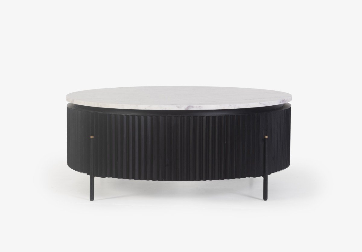 Buy Black Marble Coffee Table Wood Base | Infinity Furniture Mississauga