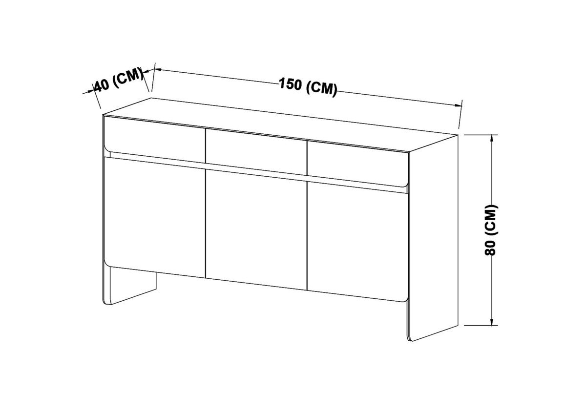 Antonio Storage Cabinet Dark Oak | Solid Wood Storage Cabinet