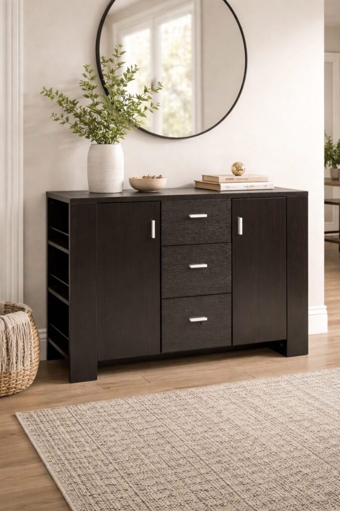 Buy Dark Cherry Buffet Server with Storage